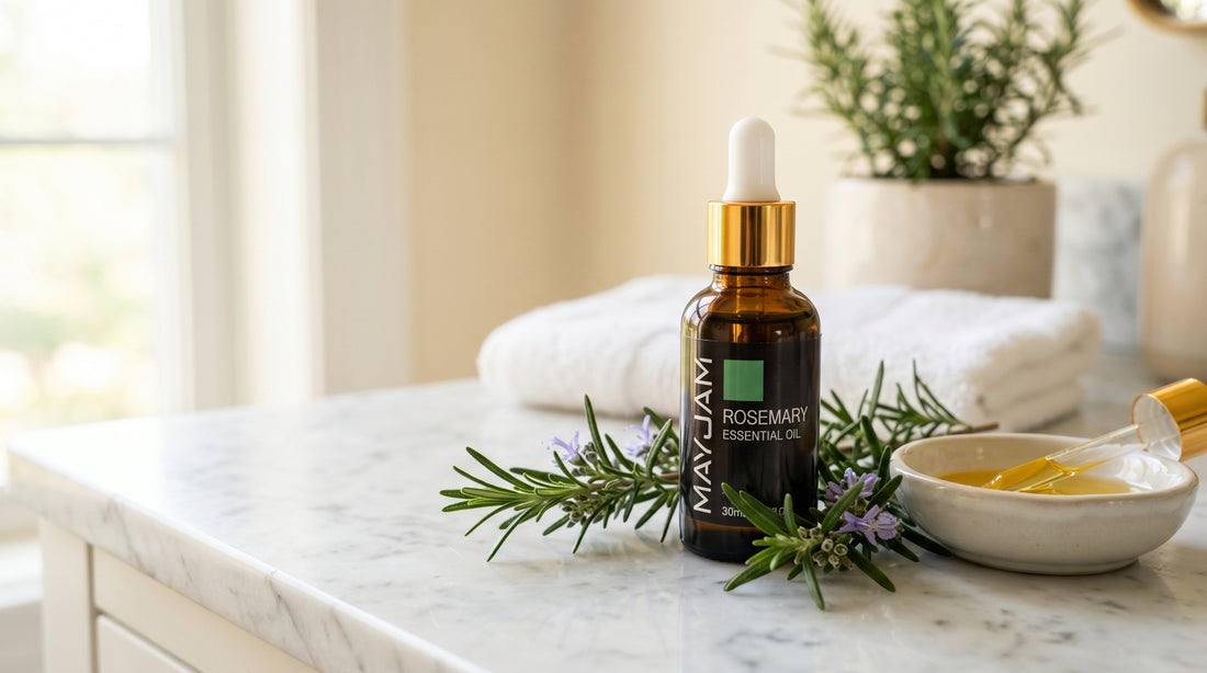 Mayjam Rosemary essential oil with fresh rosemary and carrier oil