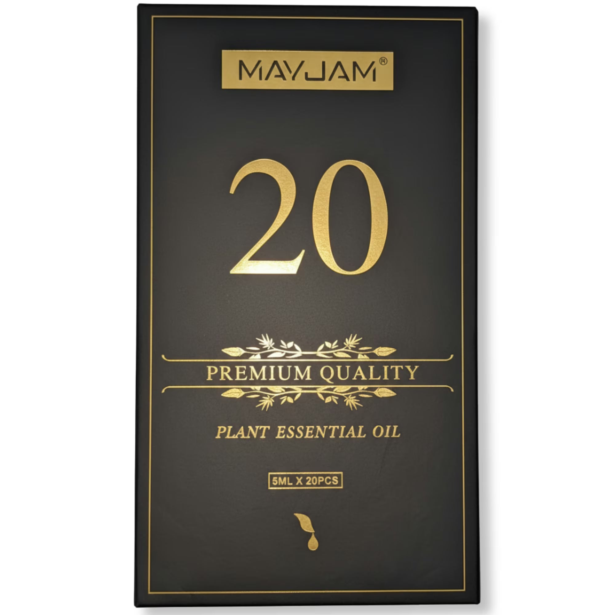 Essential Oils Gift Box 20 Bottles | Aromatherapy Collection | Mayjam - front of gift box packaging