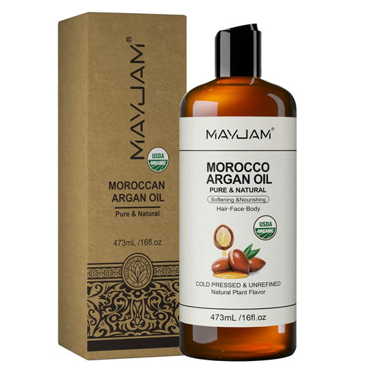 MAYJAM Pure Organic Carrier Oil Collection - Cold Pressed, 473ml - Moroccan Argan Oil
