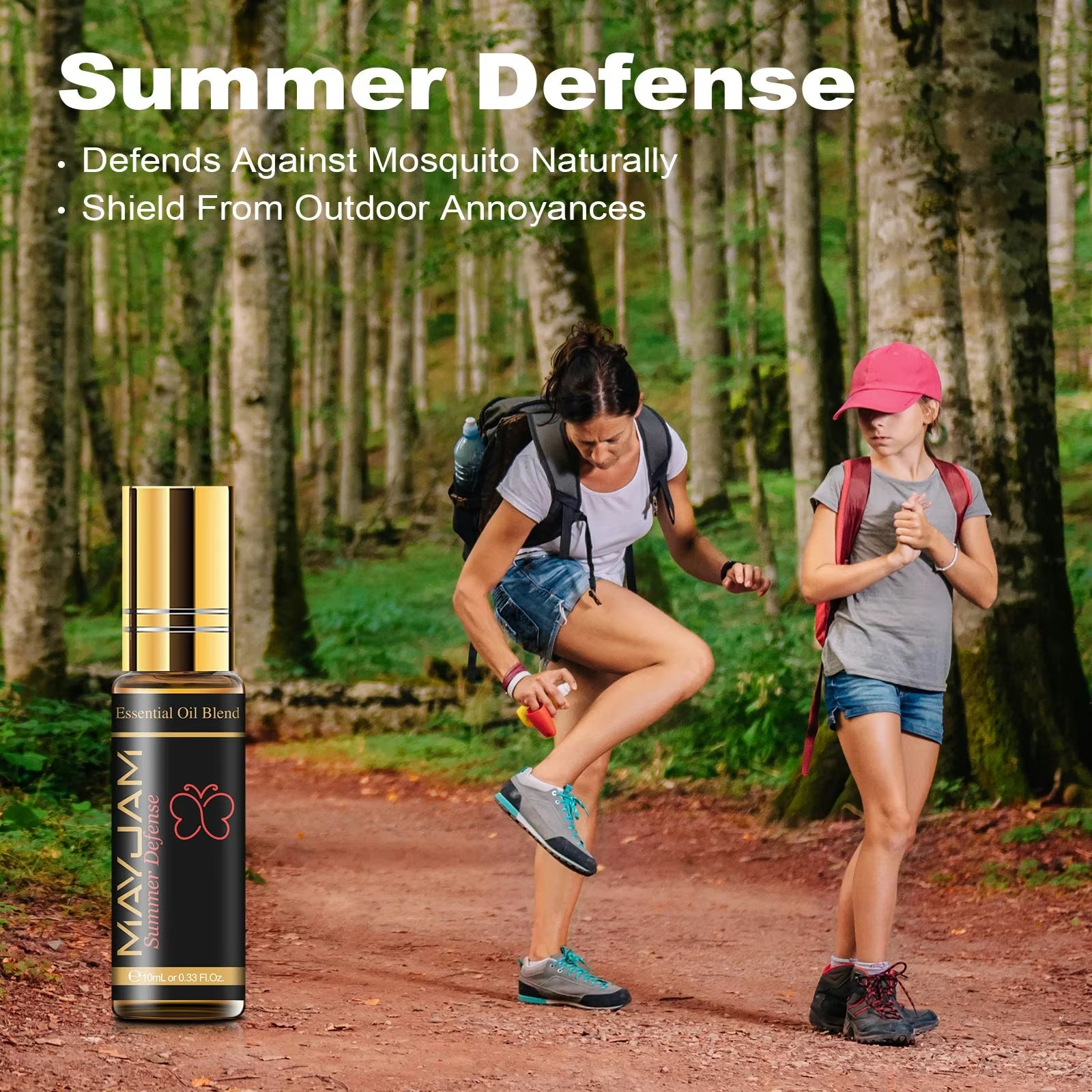 Premium Essential Oils Gift Box 28 Bottles | Aromatherapy Collection | Mayjam - "Summer Defense" infographic on seasonal support
