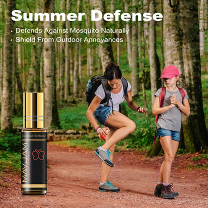 Premium Essential Oils Gift Box 28 Bottles | Aromatherapy Collection | Mayjam - "Summer Defense" infographic on seasonal support